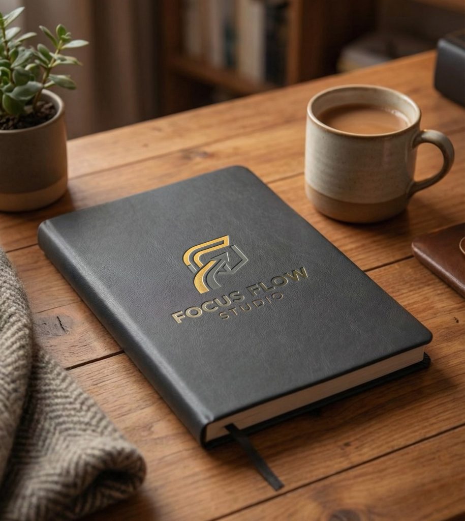 Notizbuch Fokus Flow Journal Dunkel