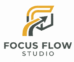 Fokus Flow Logo Minimalismus, Persönlichkeitsenticklung, Ordnung und Struktur