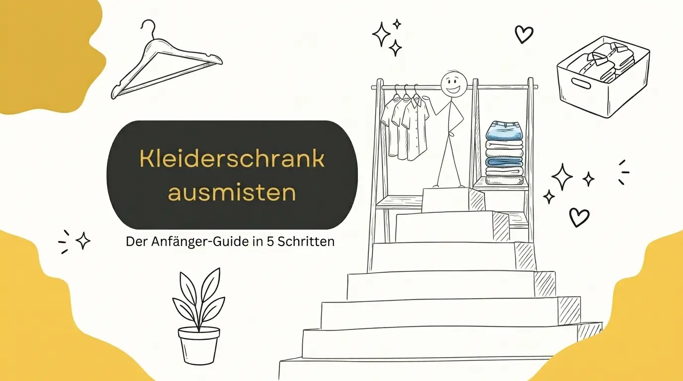 Blog Beitragsbild Kleiderschrank Ausmiste- Der Anfängerguide in 5 Schritten