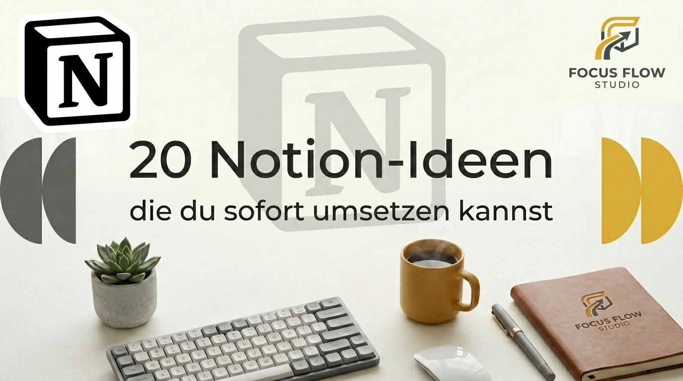 20 Notion-Ideen die du sofort umsetzten kannst