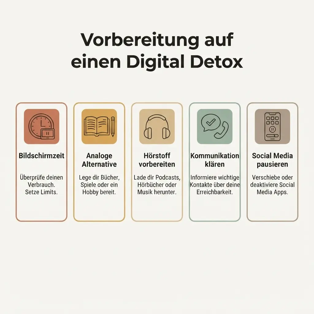 Checkliste zur Vorbereitung des Digital Detox
