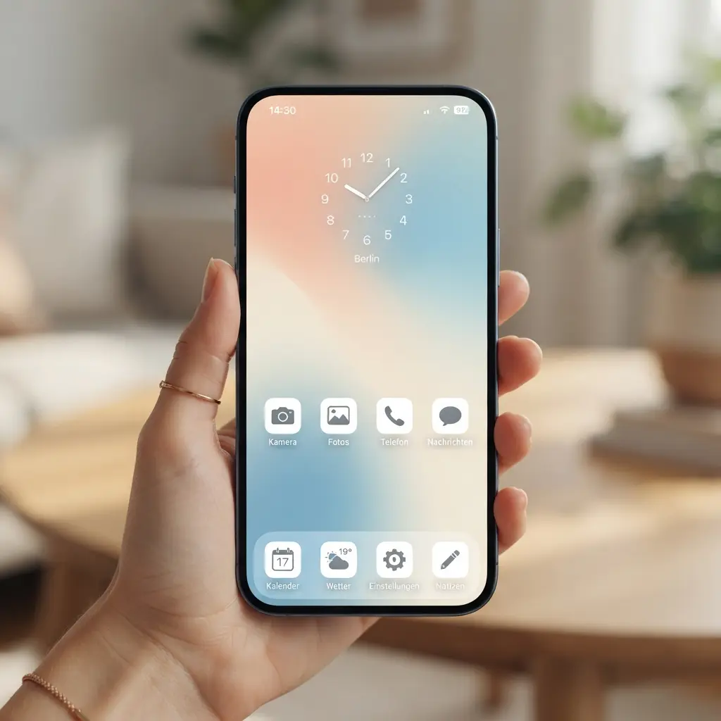 Minimalistischer Homescreen_Reduzierter Bildschirm für Digitalen Minimalismus