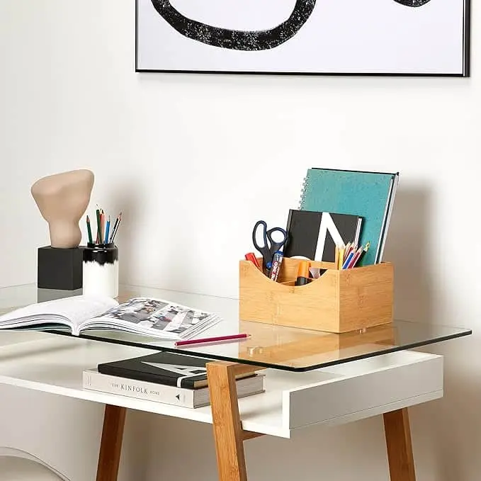 Bambus Schreibtisch Organizer